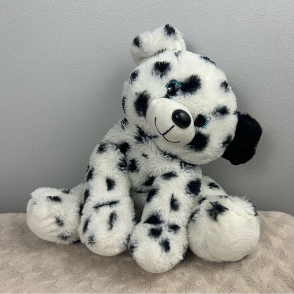 The Bear Factory 2001 Puppy Dog Plush Stuffed Animal Black White Spot Dalmatian